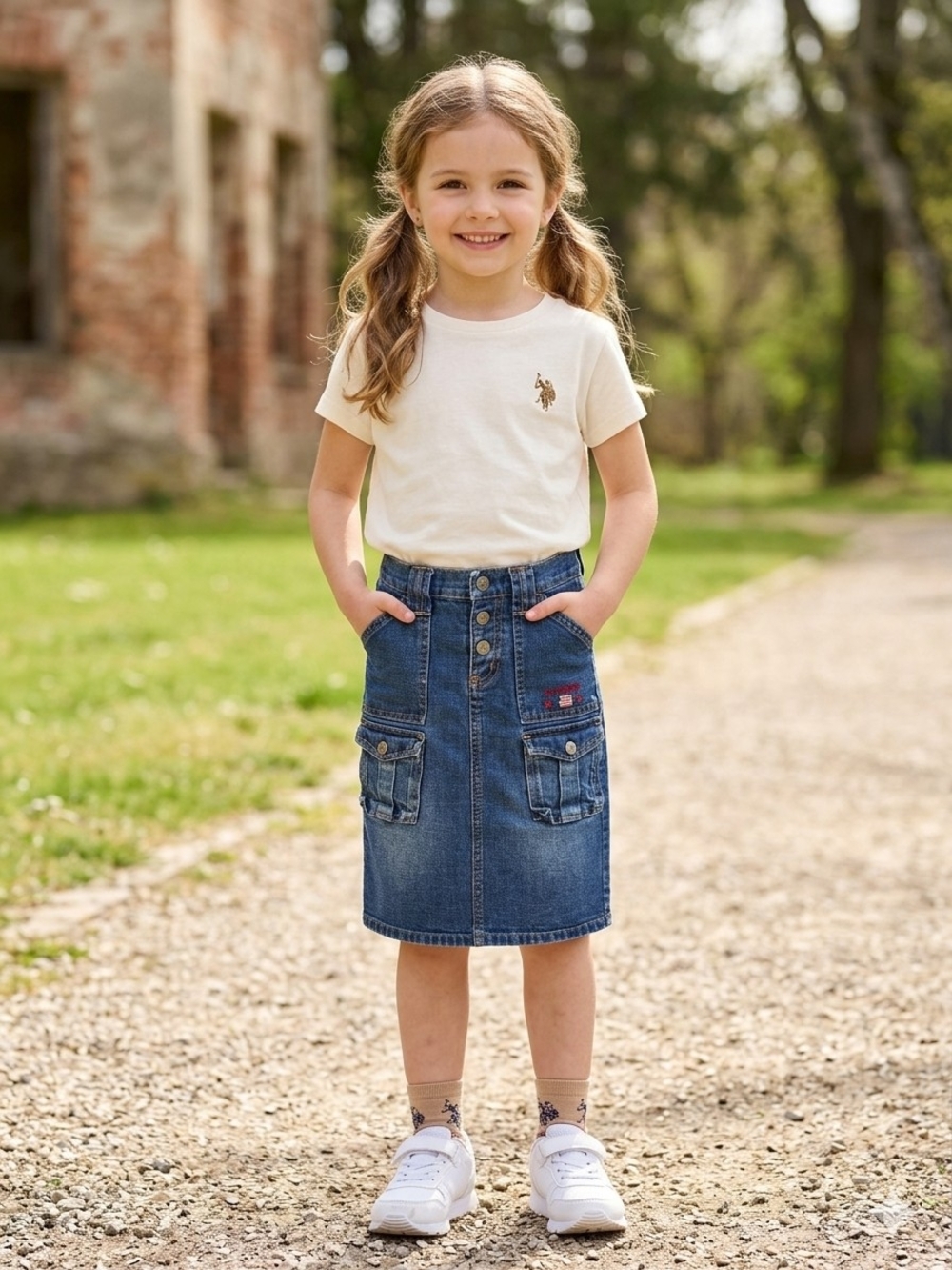 U.S. Polo Assn. Blue Denim Jeans with Contrast Stitching